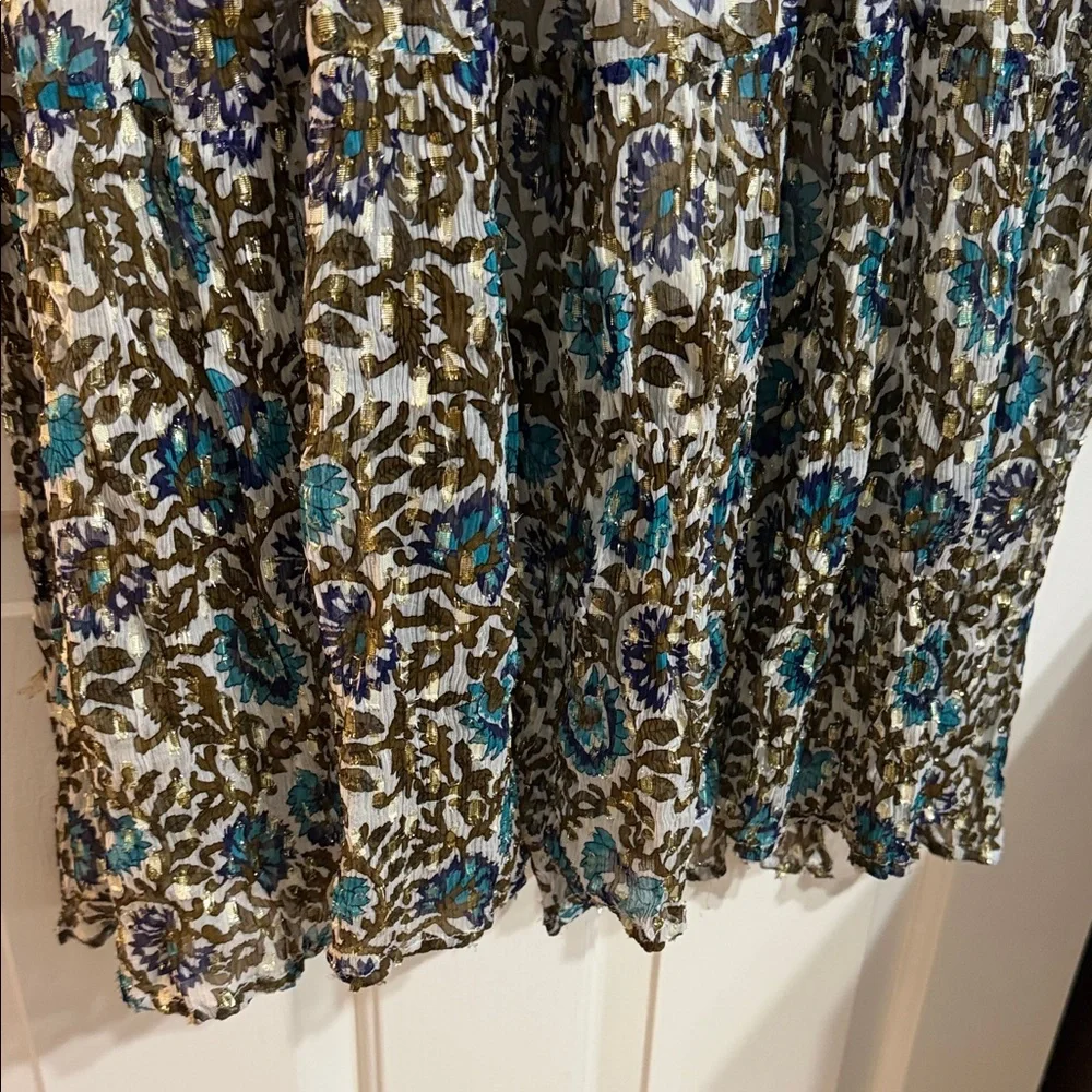 OLIPHANT Boho Floral Tiered Dress with Tassel Tie - Picture 5 of 7